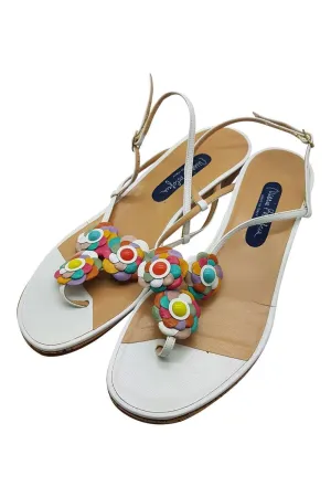 MARIO BOLOGNA White Toe Post Sandals (8)