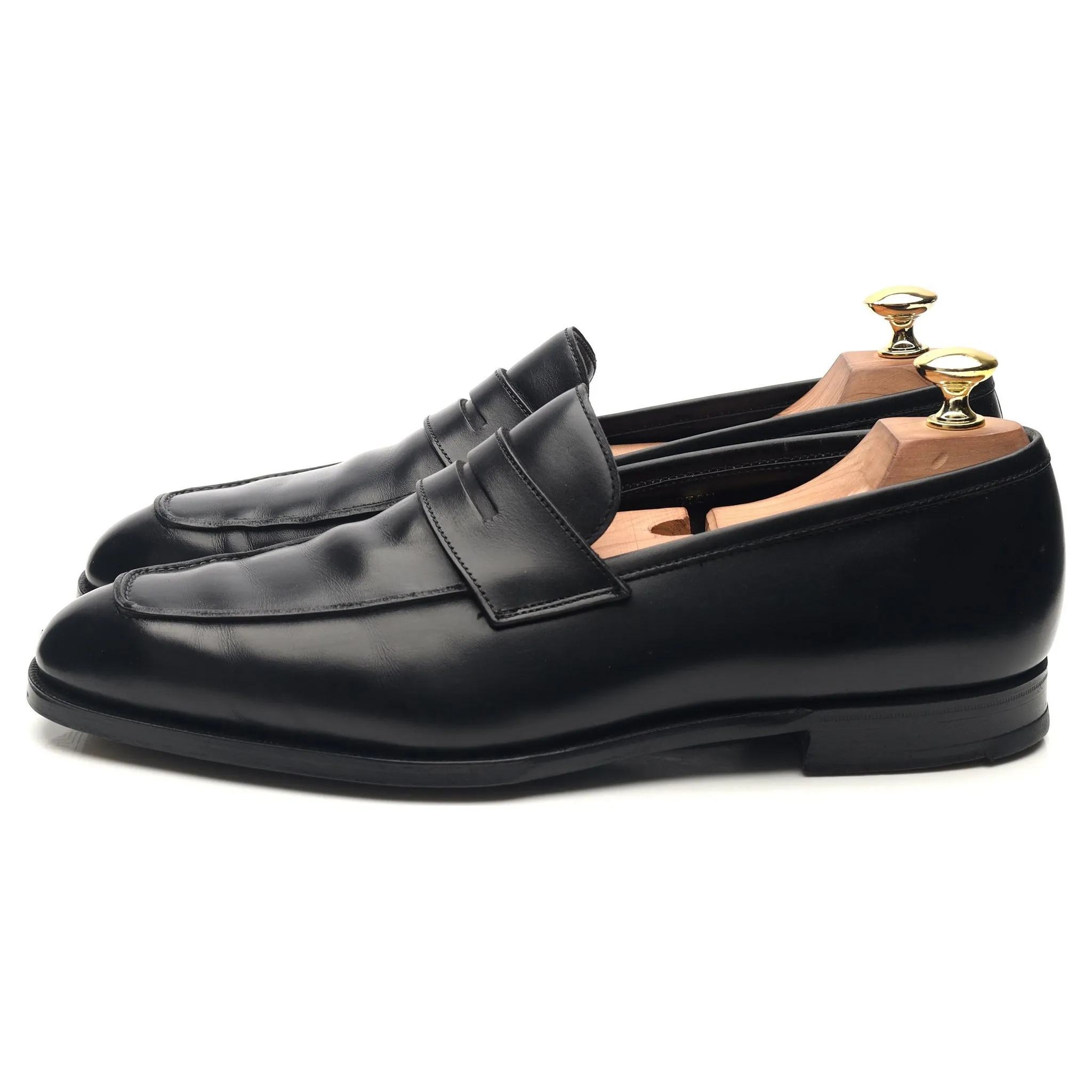 'Marston' Black Leather Loafers UK 8 E