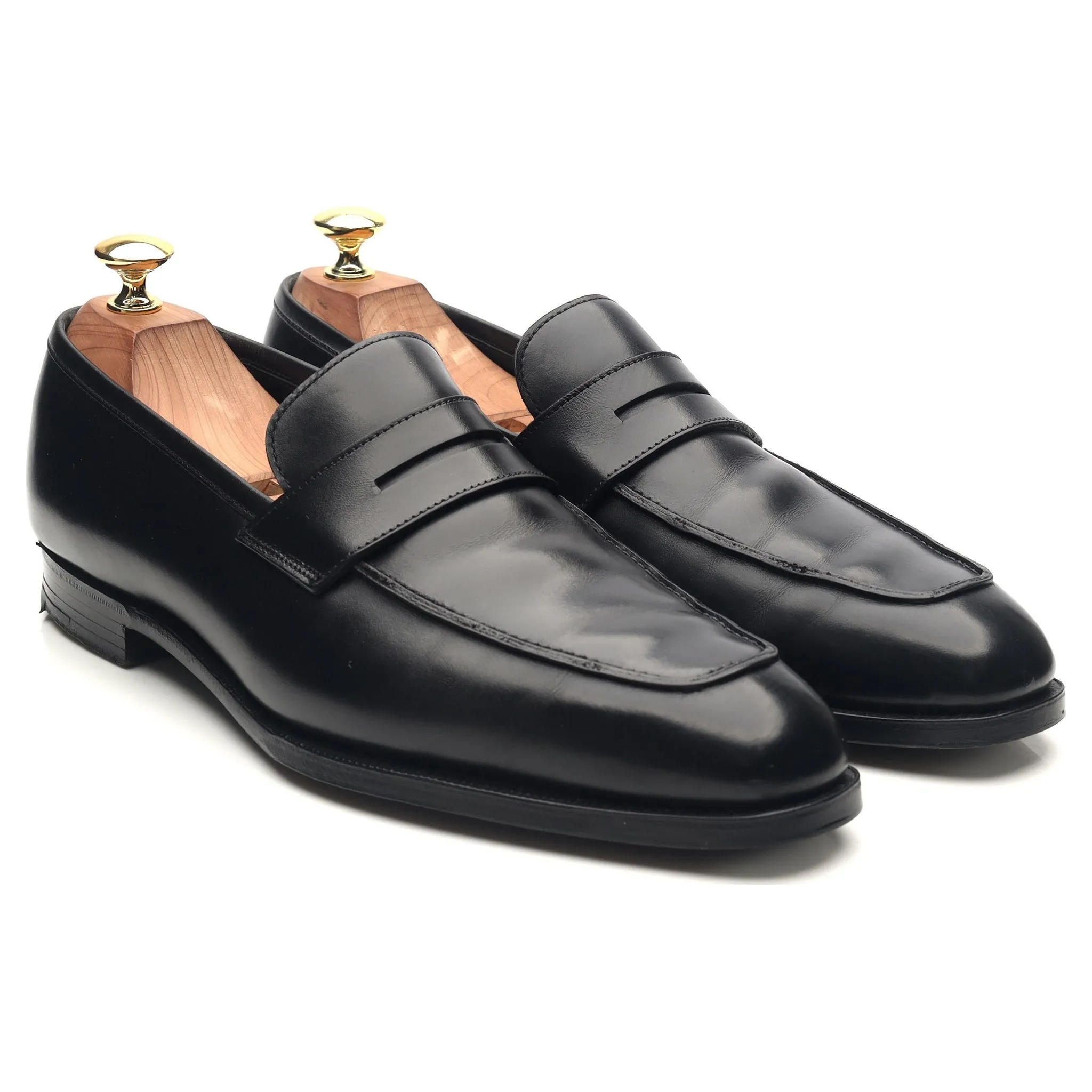 'Marston' Black Leather Loafers UK 8 E