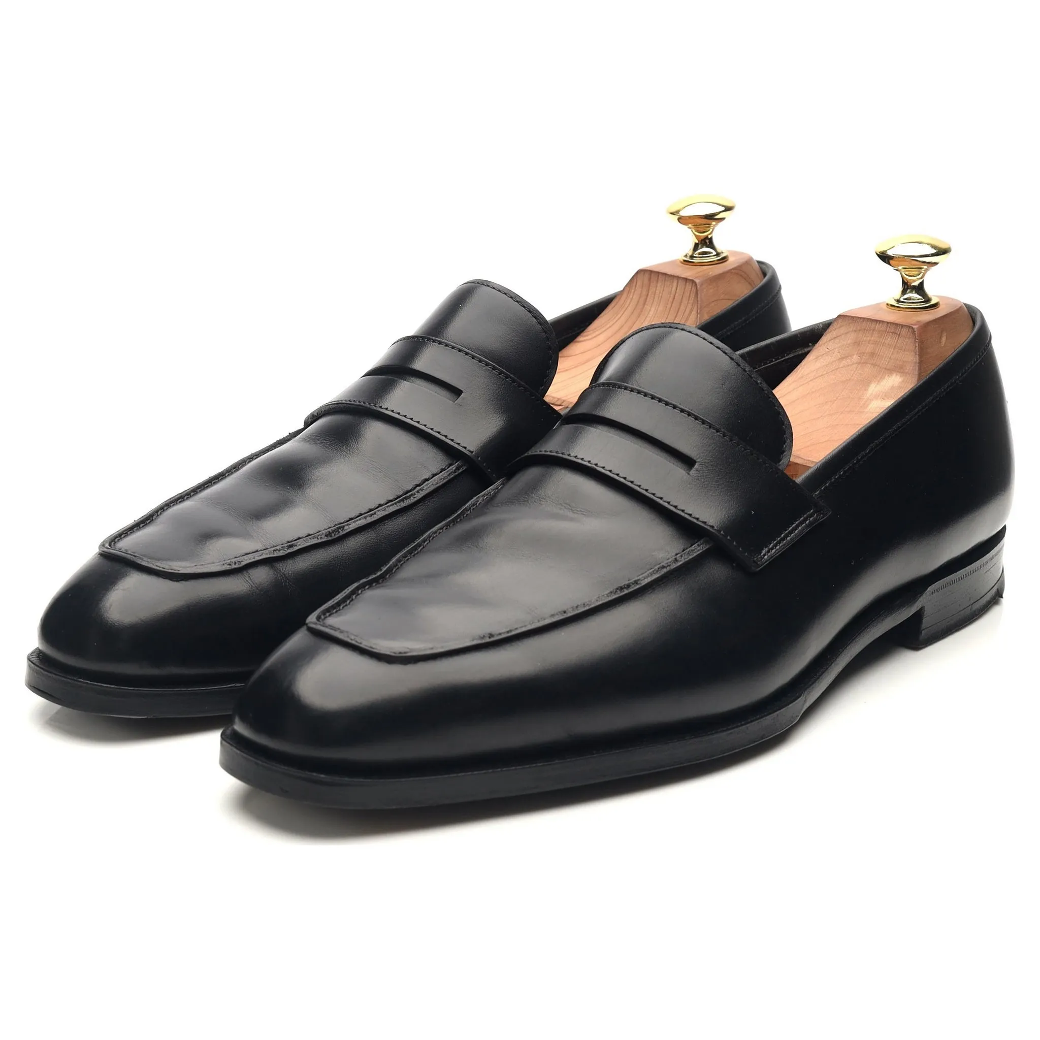 'Marston' Black Leather Loafers UK 8 E