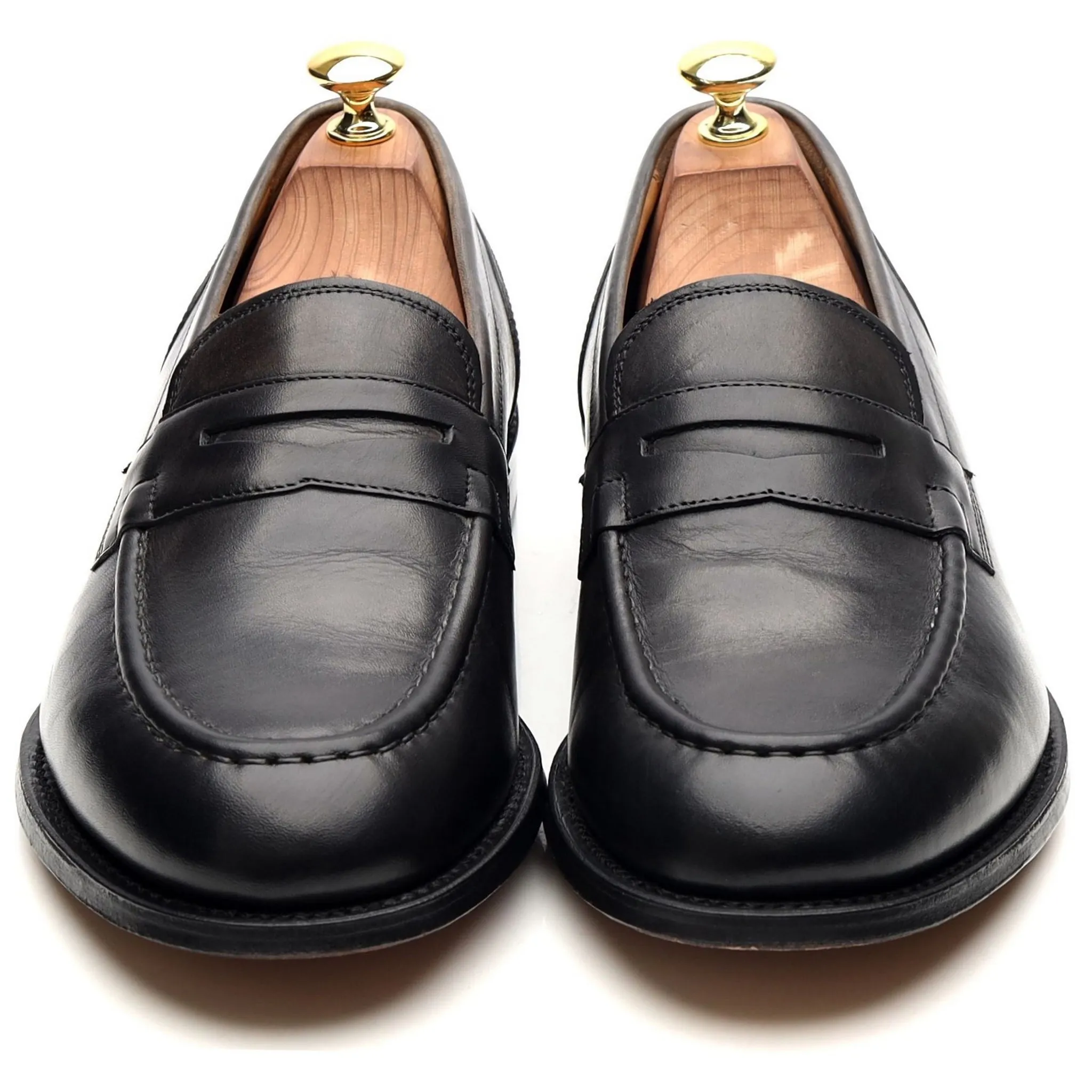 'Maxwell' Dark Grey Leather Loafers UK 8 E