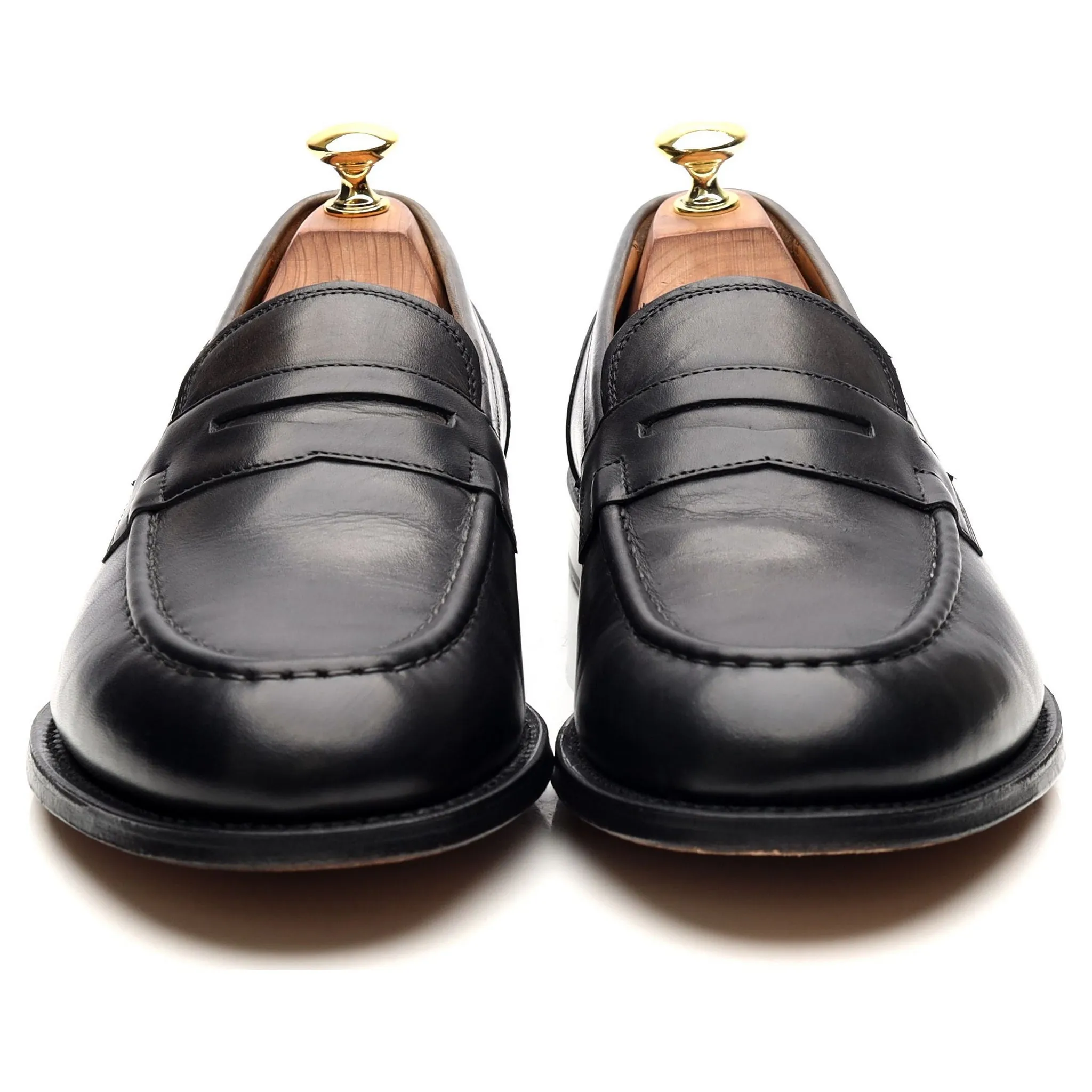 'Maxwell' Dark Grey Leather Loafers UK 8 E