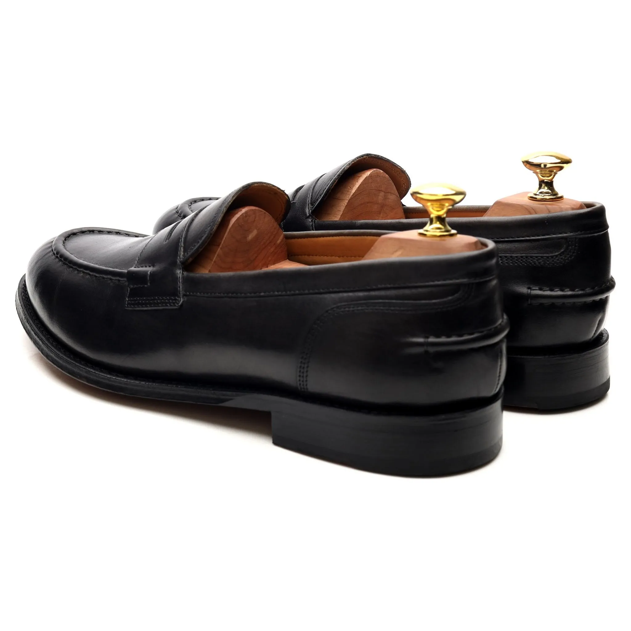 'Maxwell' Dark Grey Leather Loafers UK 8 E