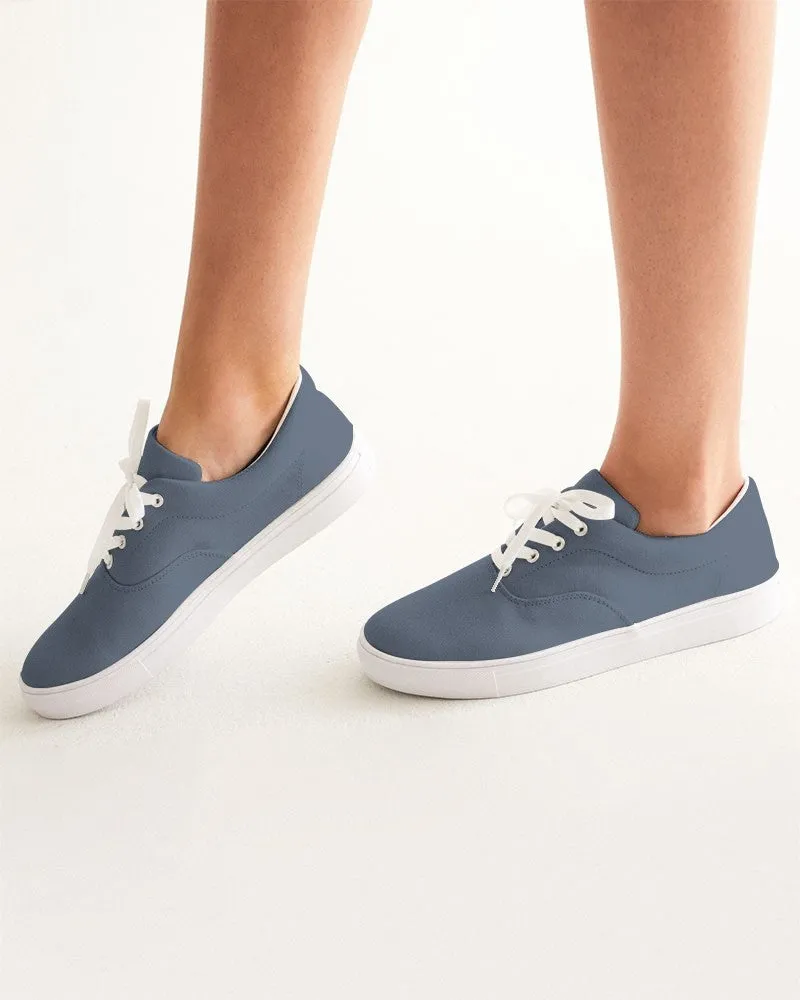 Medium Dark Blue Women's Canvas Sneakers | Women's | Medium Dark Pale Pastel Blue | C30M15Y0K60