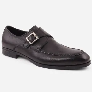 Men “LAVER” Stitched Detail Buckle Accented Belted Formal Shoes