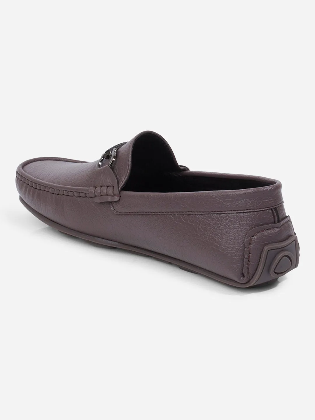 Men's Grey Moc Toe Buckle Loafer (IX4111)