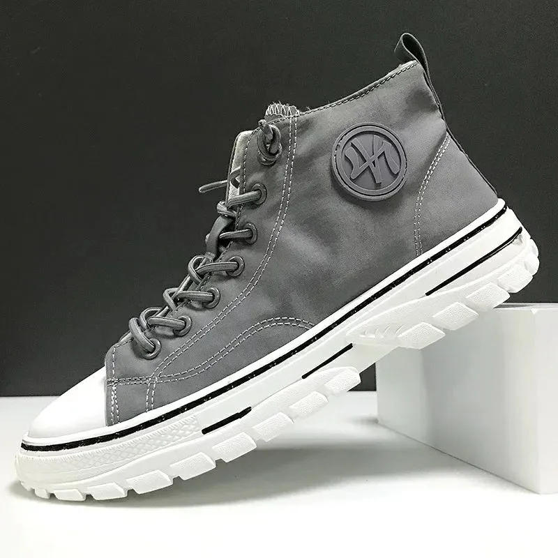 Men's High Top Designer Canvas Shoes C33