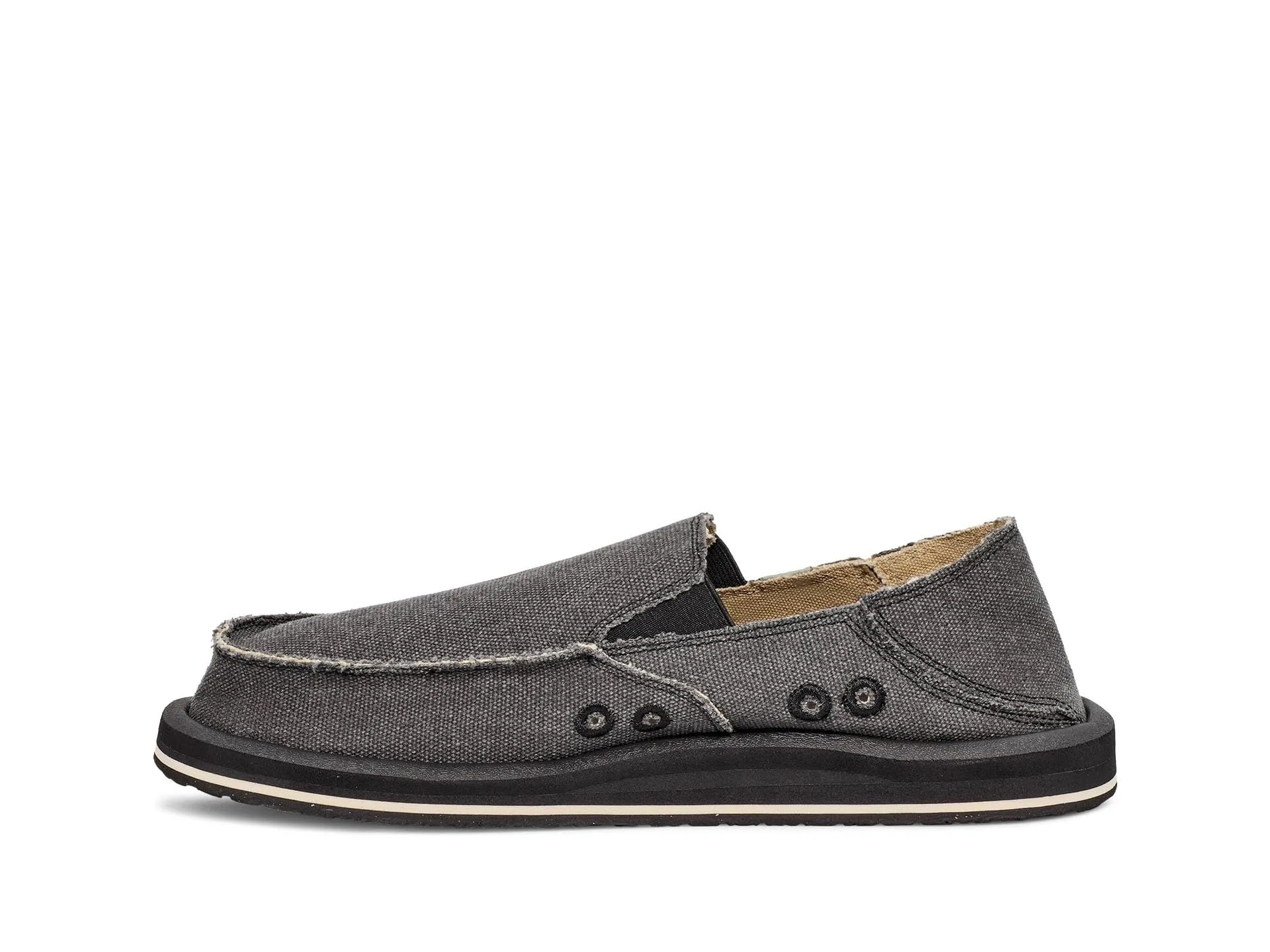 Men's Shoes Sanuk DONNY Slip On Sidewalk Surfers Loafers 1158512 CHARCOAL