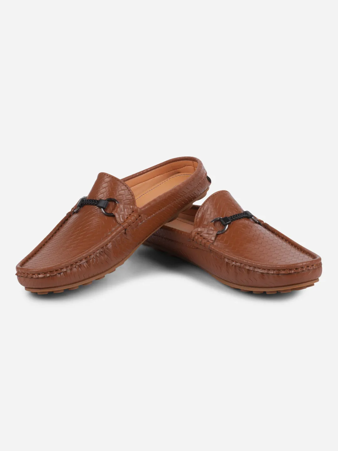 Men's Tan Moc Toe Buckle Mule (IX4112)