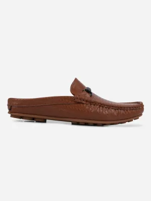 Men's Tan Moc Toe Buckle Mule (IX4112)