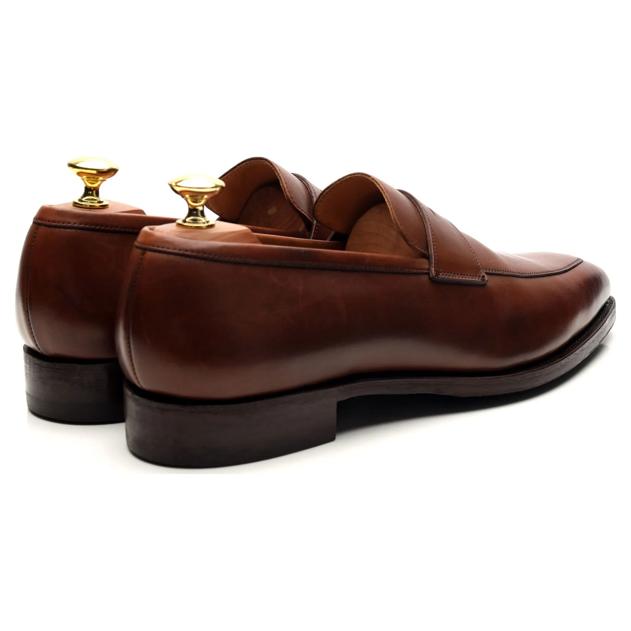 'Merton' Brown Leather Loafers UK 8.5 E