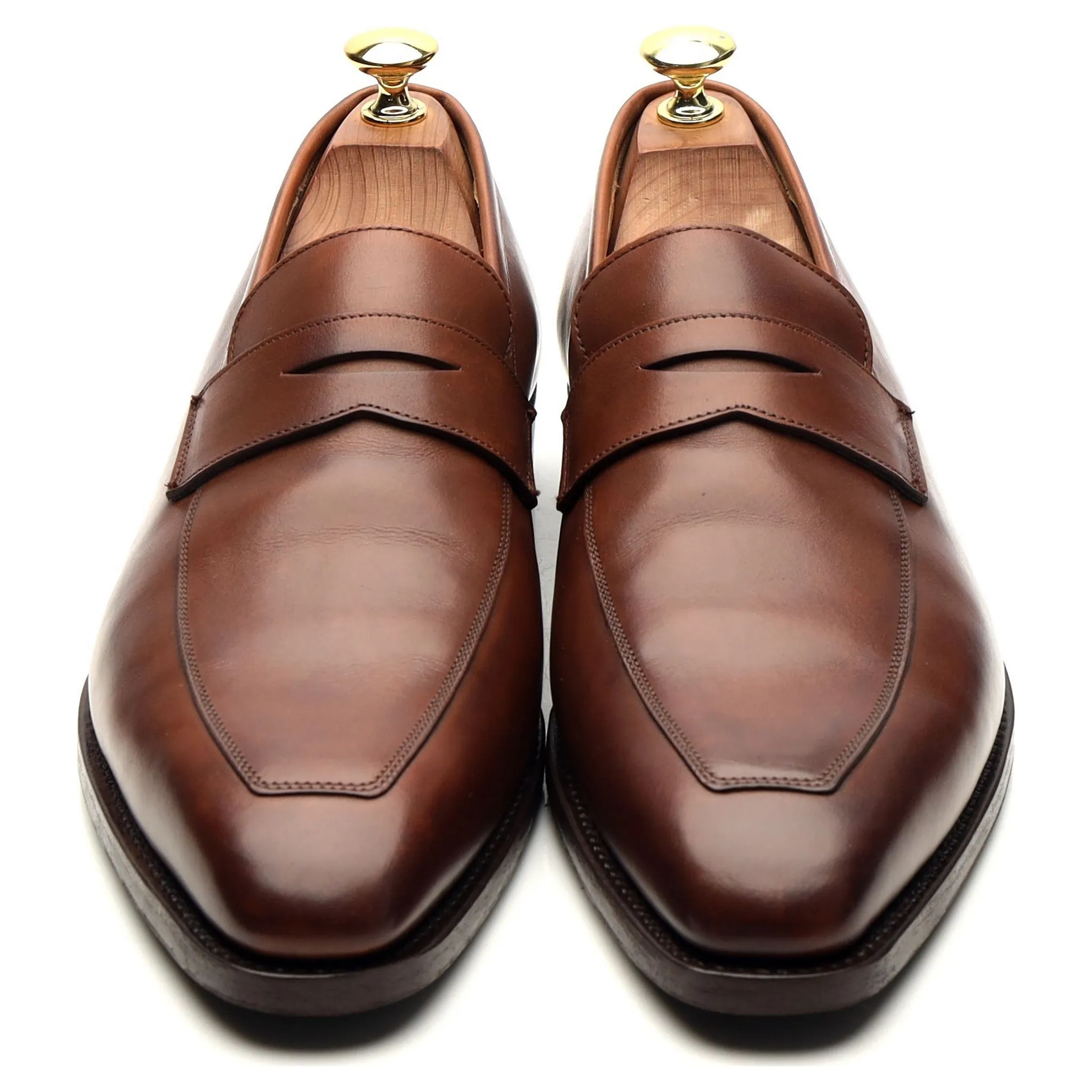 'Merton' Brown Leather Loafers UK 8.5 E