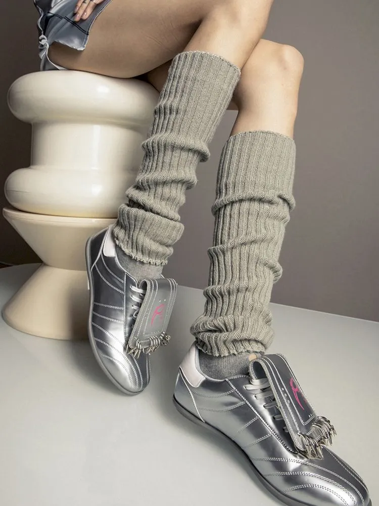 Metallic Silver Punk Sneakers【s0000006655】