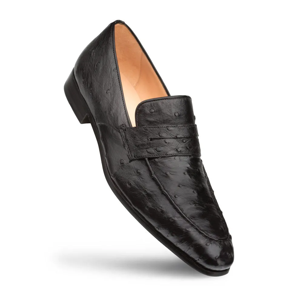 Mezlan Lisbon Ostrich Loafer Black