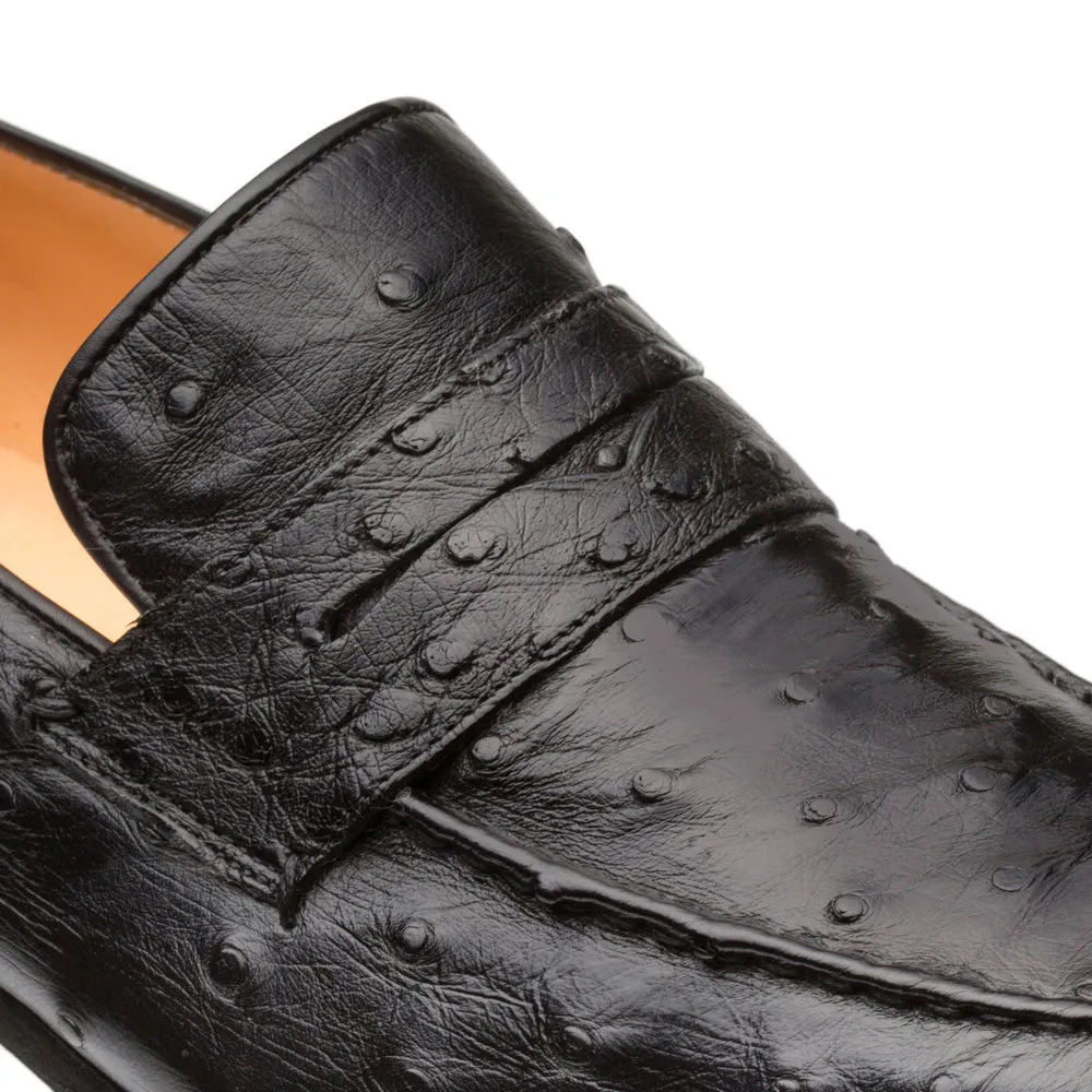 Mezlan Lisbon Ostrich Loafer Black