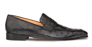 Mezlan Lisbon Ostrich Loafer Black