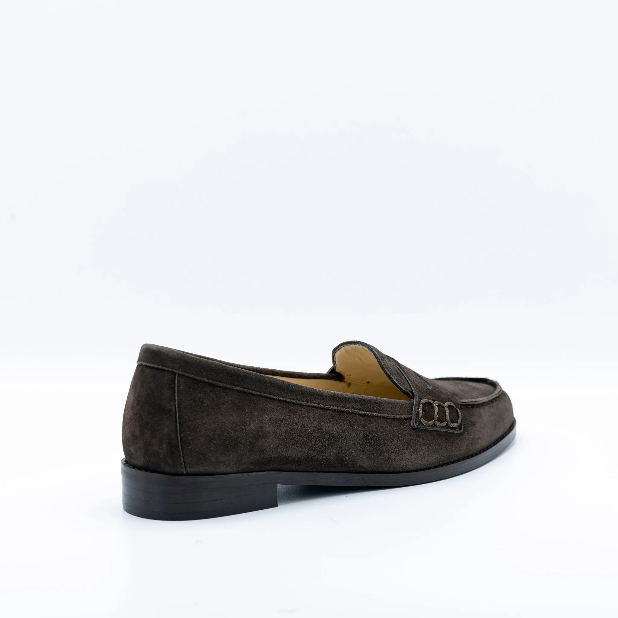 Mini Penny loafers in brown suede