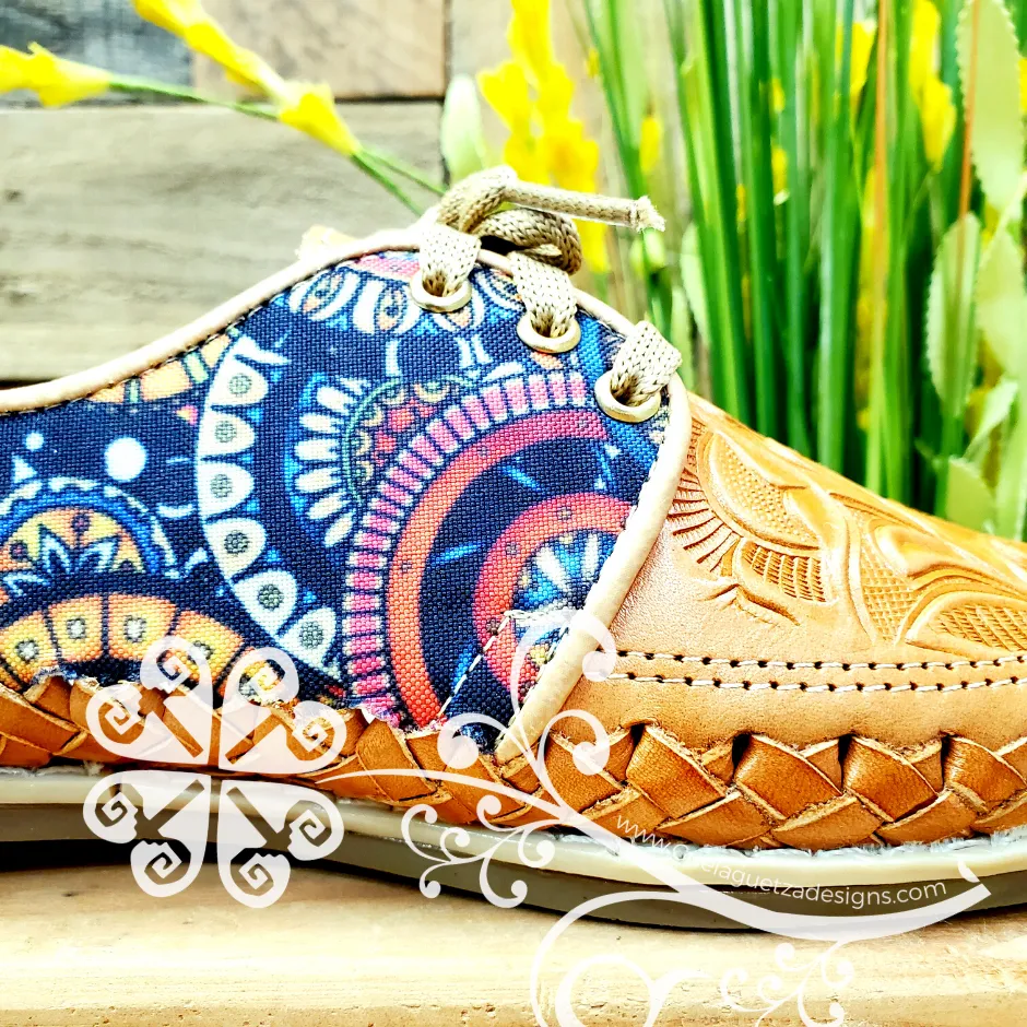 Multicolor Circles - Loafers Artisan Leather Women Shoes