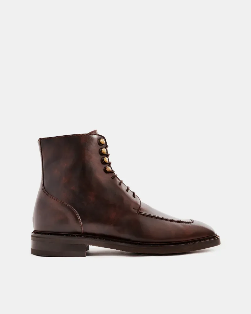 Museum Brown Leather Split Toe Boot