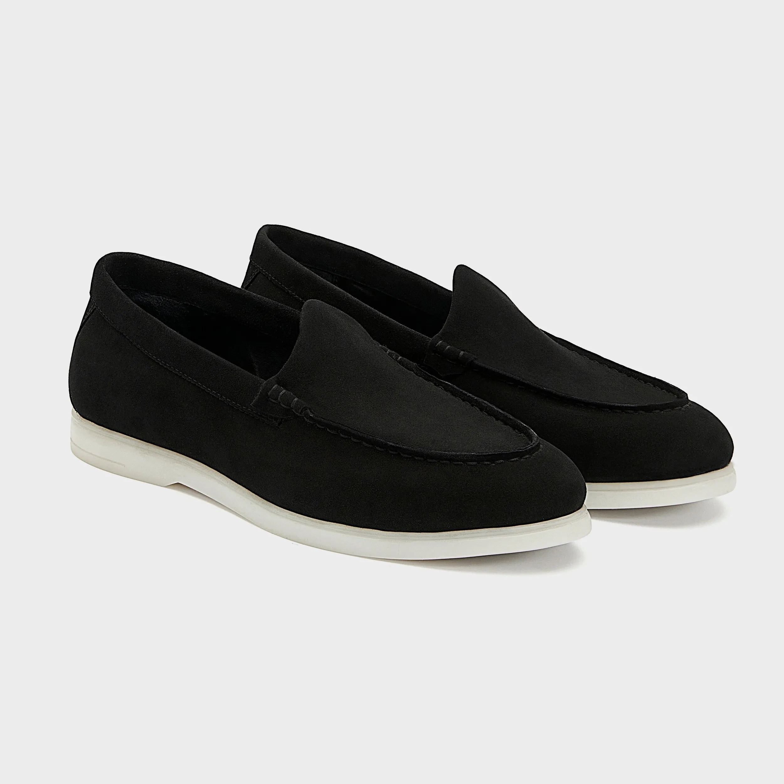 Nagra Loafer | Solid Black Suede