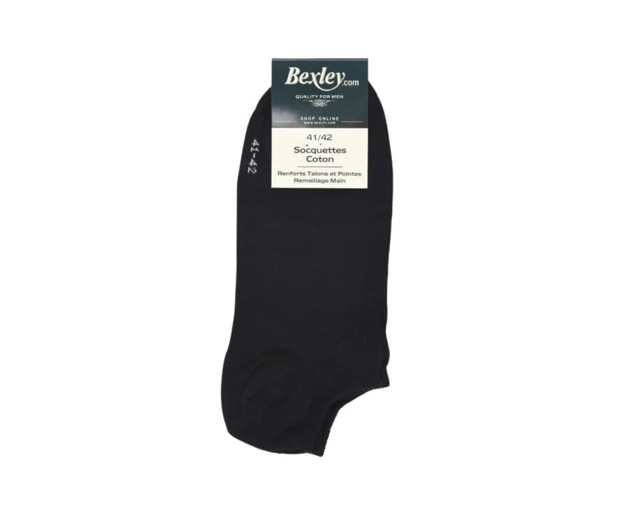 Navy Cotton Low Cut Socks for Men