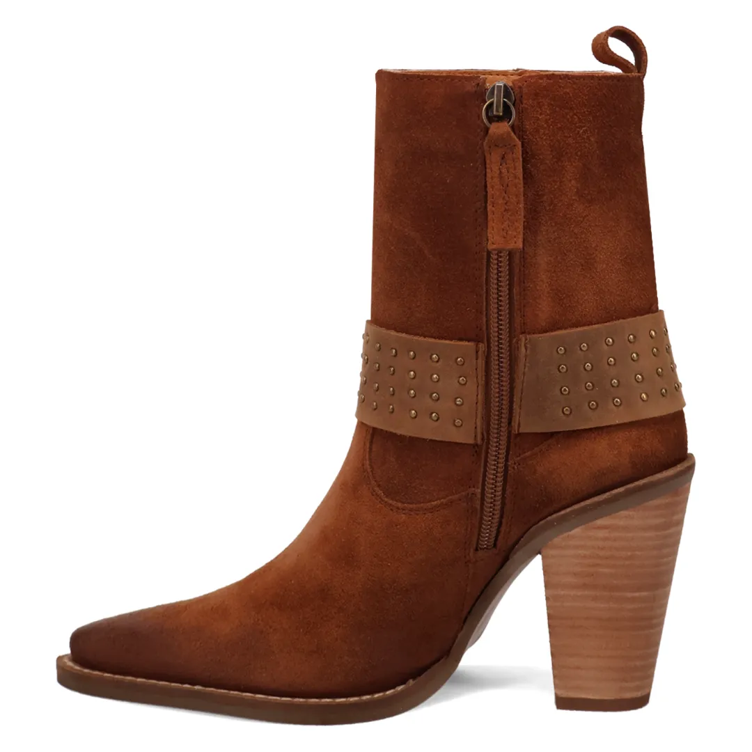 Online Exclusive | Dingo | Songbird Suede Bootie in Brown** PREORDER