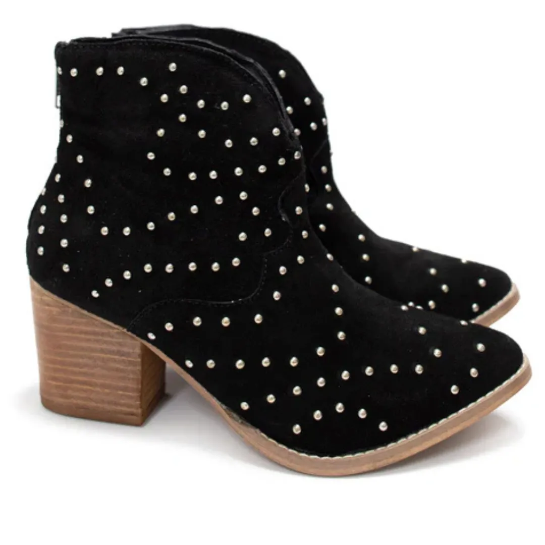 Online Exclusive | Twilight Studded Heeled Ankle Boot in Black