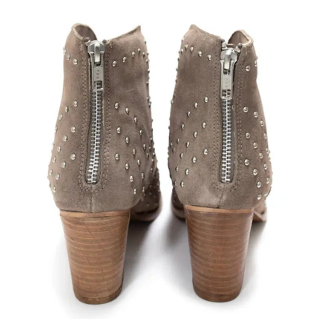 Online Exclusive | Twilight Studded Heeled Ankle Boot in Taupe