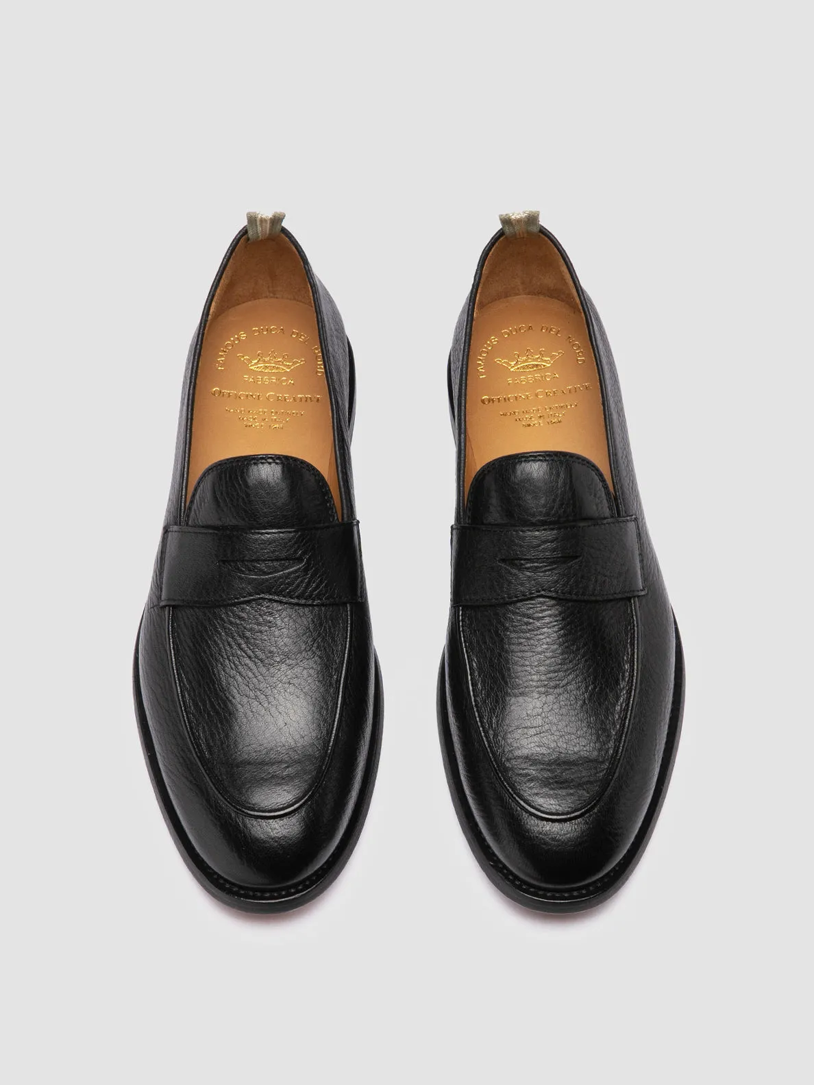 OPERA 001 - Black Leather Penny Loafers