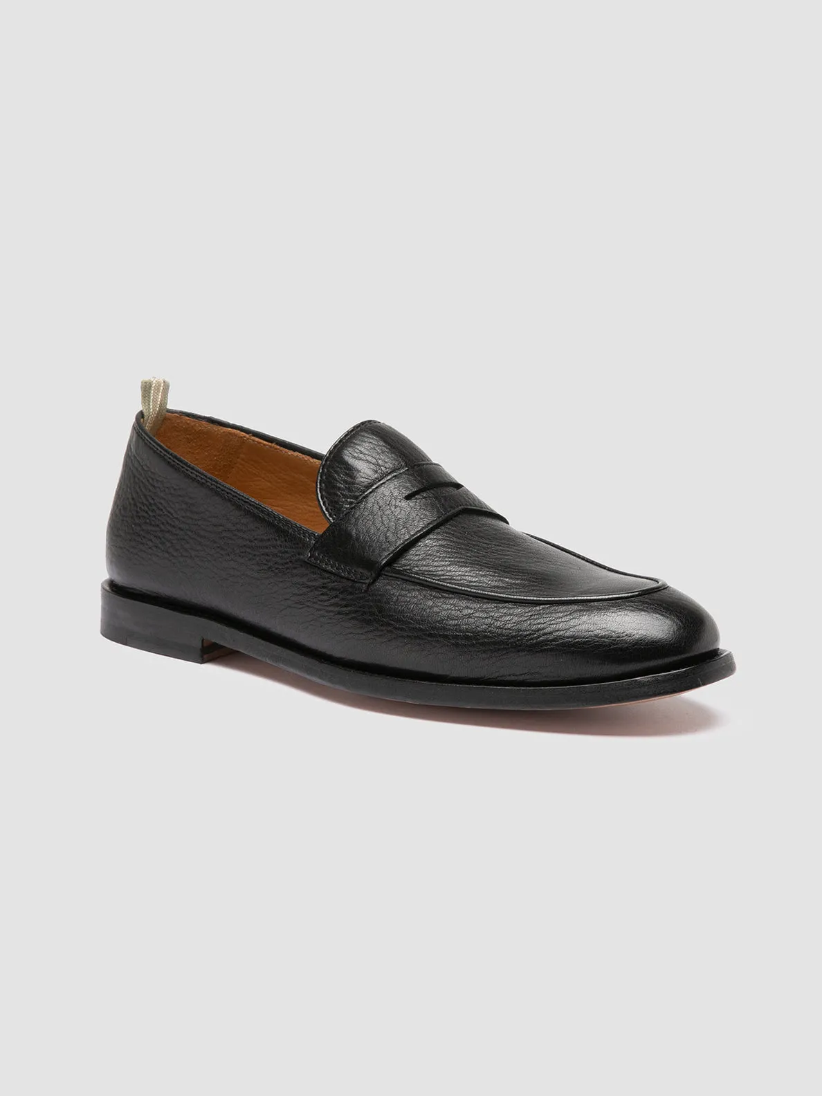 OPERA 001 - Black Leather Penny Loafers