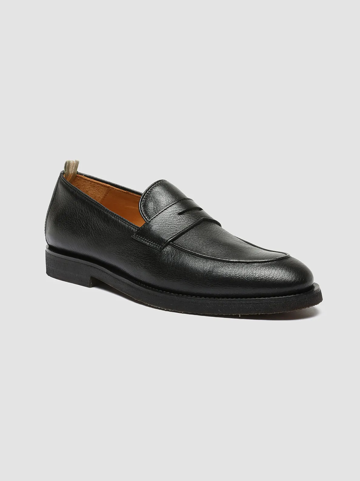 OPERA FLEXI 101 - Black Leather Penny Loafers