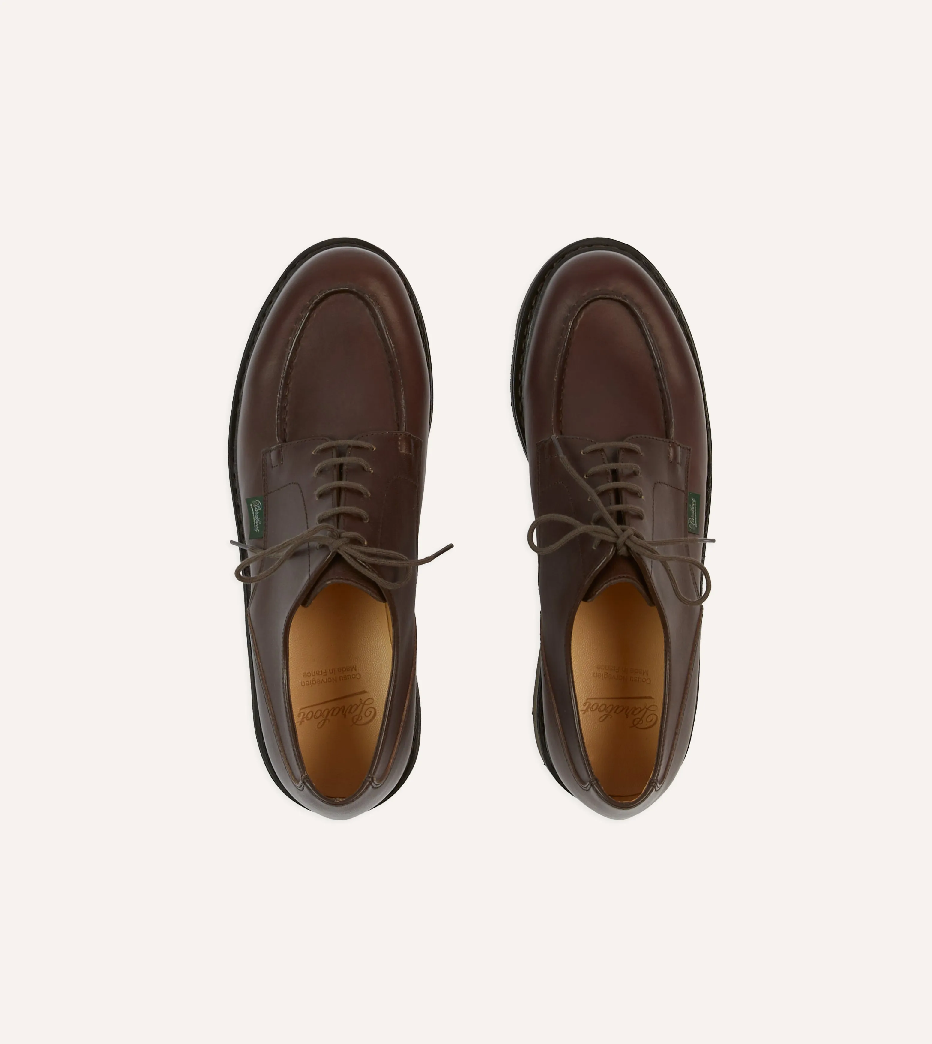 Paraboot Chambord Brown Leather Derby Shoe