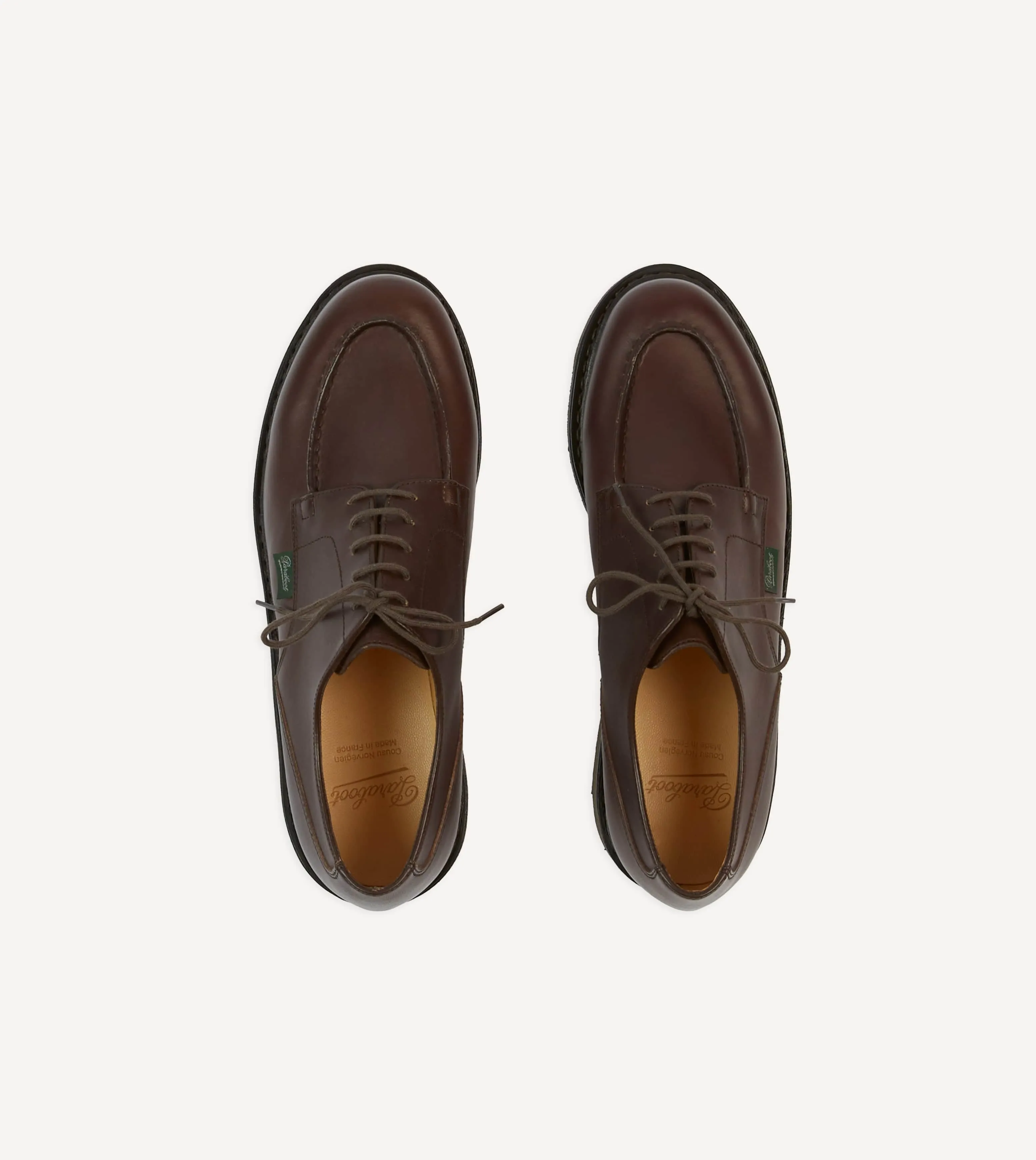 Paraboot Chambord Brown Leather Derby Shoe