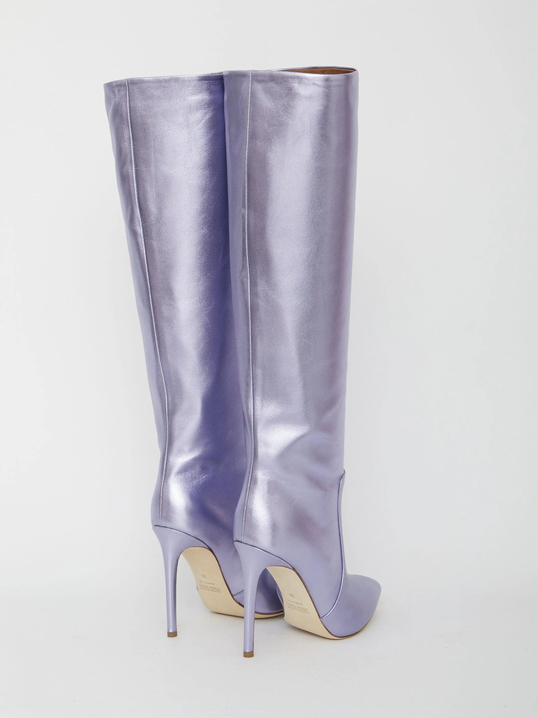 Paris Texas Lilac Leather Boots