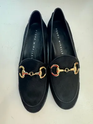 Pedro Miralles Black Faux Pony Loafer