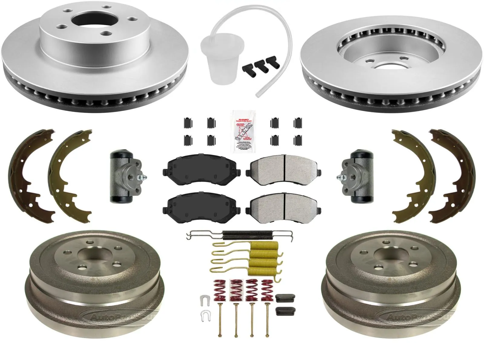 Performance Rotors Drums Brake Pads Brake Shoes Wc for 2002 Jeep Liberty