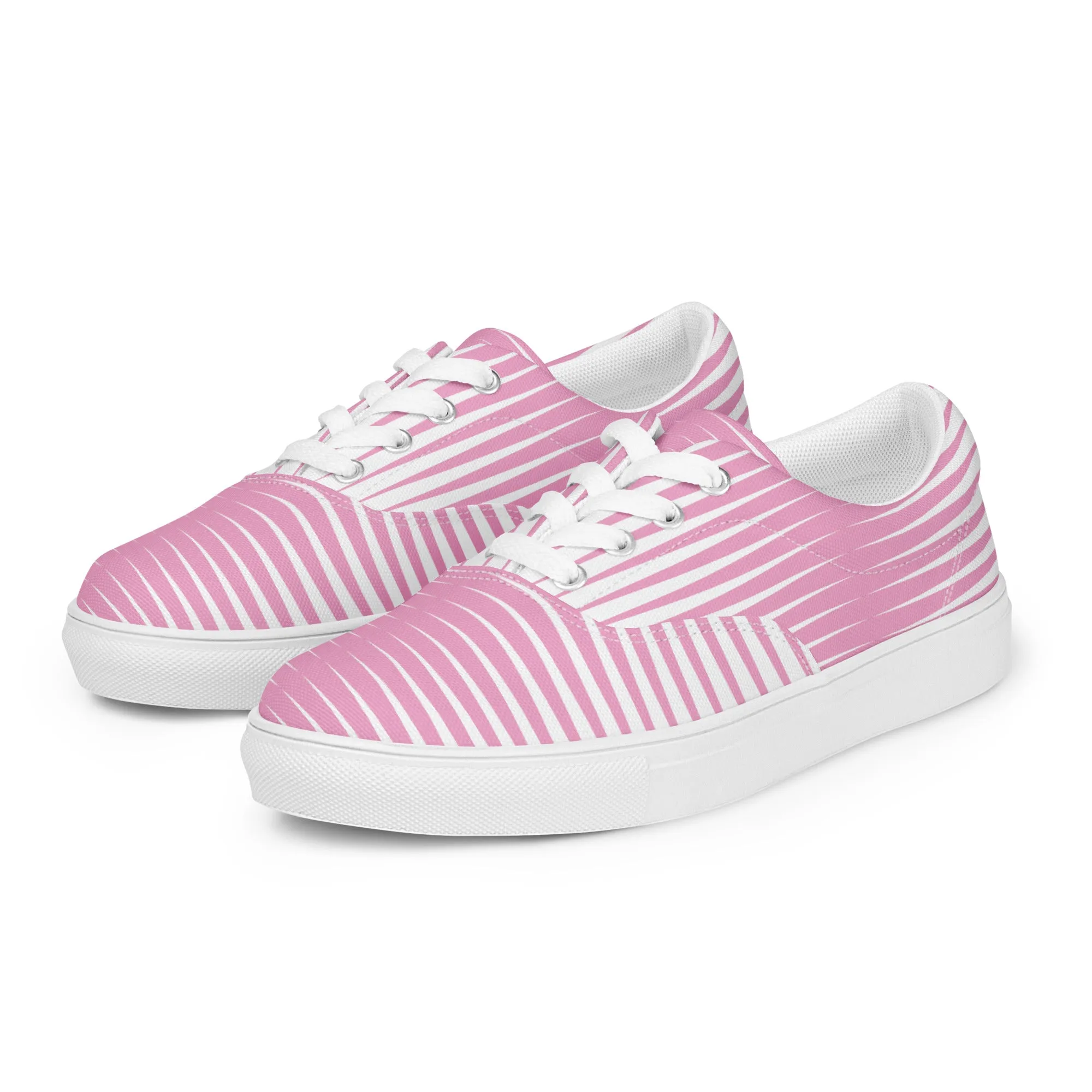 Pink Wedges Women’s lace-up canvas shoes