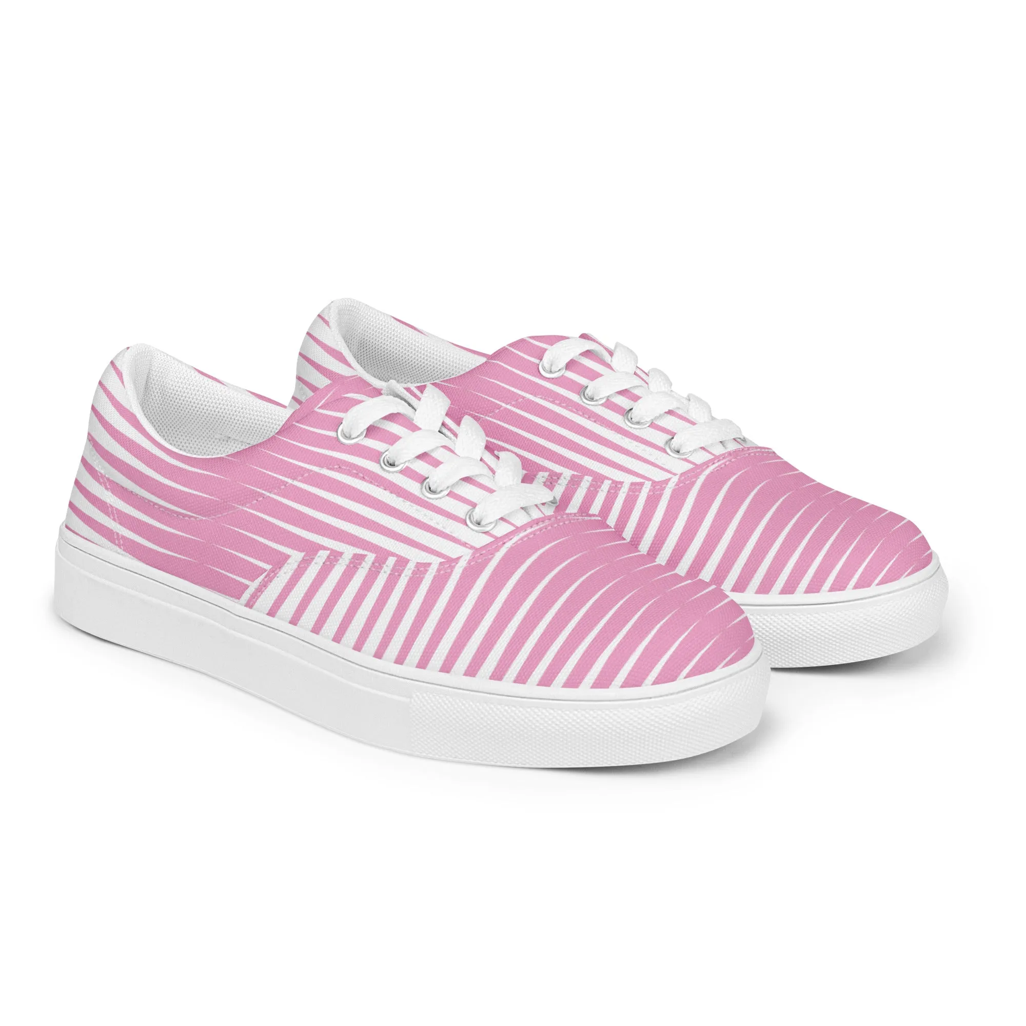 Pink Wedges Women’s lace-up canvas shoes