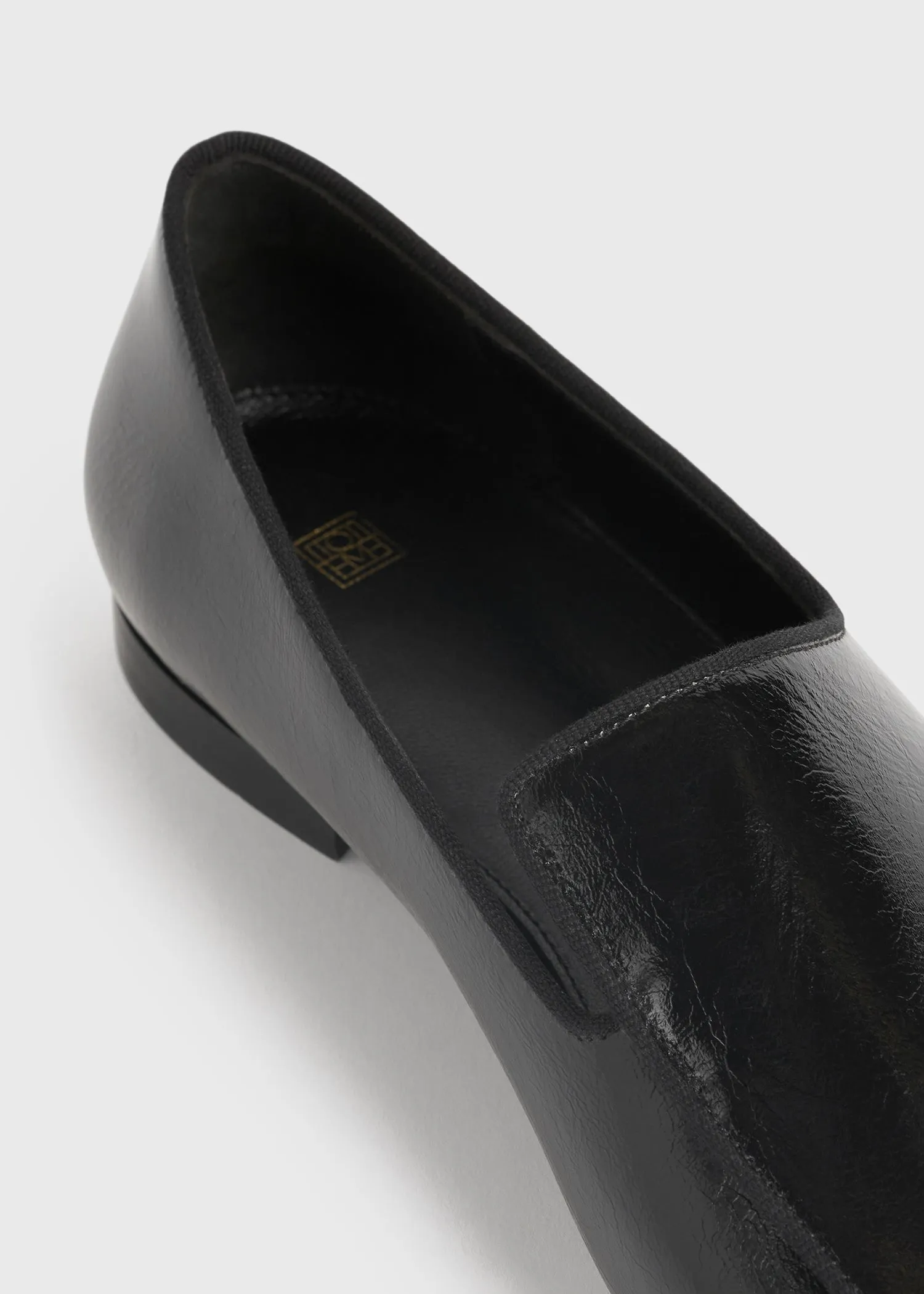 Piped Naplack loafers black