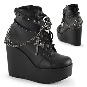 Poison-101 Platforms - Black Vegan Leather