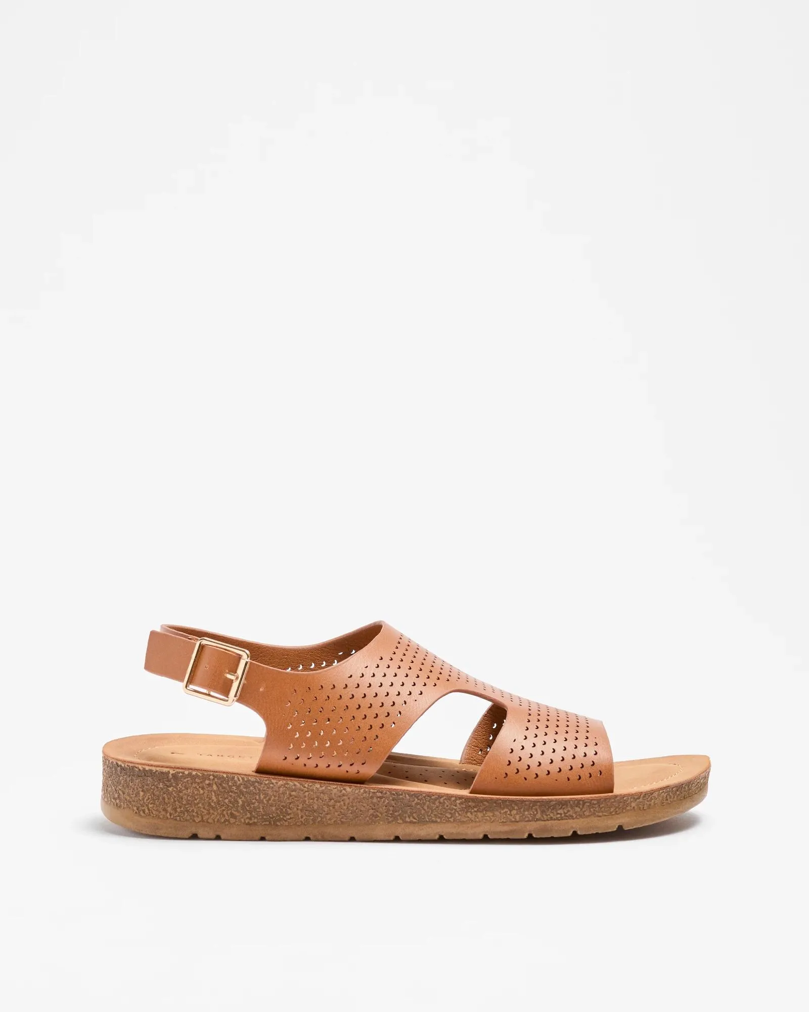 popular  Womens Cut Out Comfort Sandal - Darla - Tan