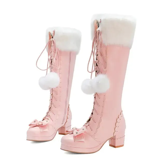 Princess Bowtie High Boots