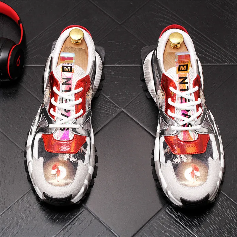 Printed Men Sneakers Fashion Comfortable Shoes