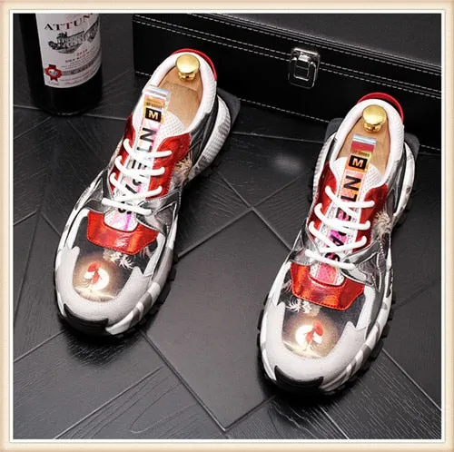 Printed Men Sneakers Fashion Comfortable Shoes