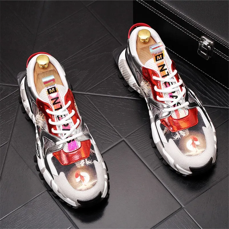 Printed Men Sneakers Fashion Comfortable Shoes