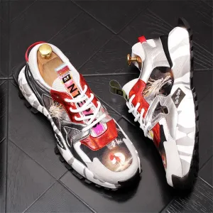 Printed Men Sneakers Fashion Comfortable Shoes