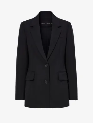 Proenza Schouler Eva Jacket in Tropical Wool - Black