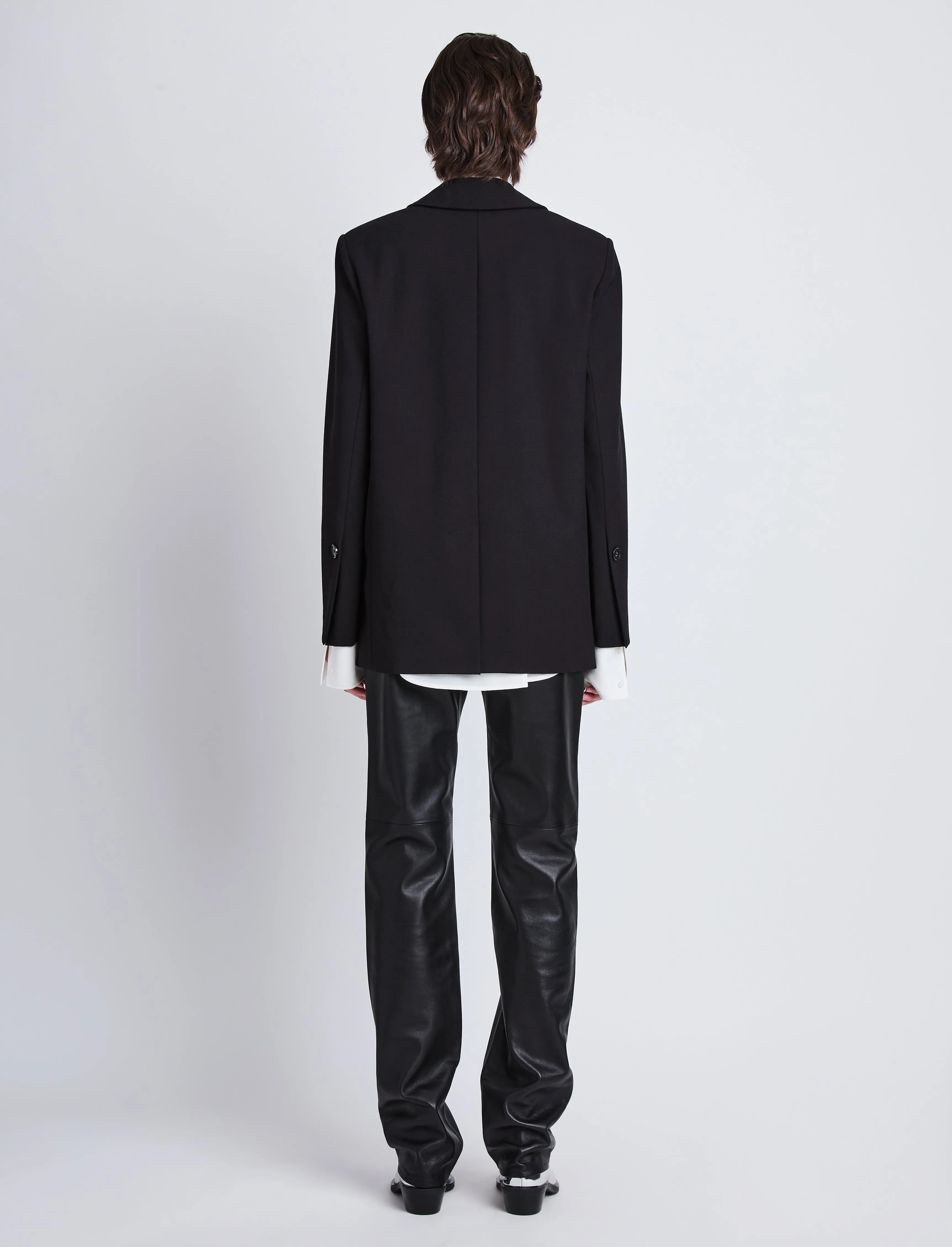 Proenza Schouler Eva Jacket in Tropical Wool - Black