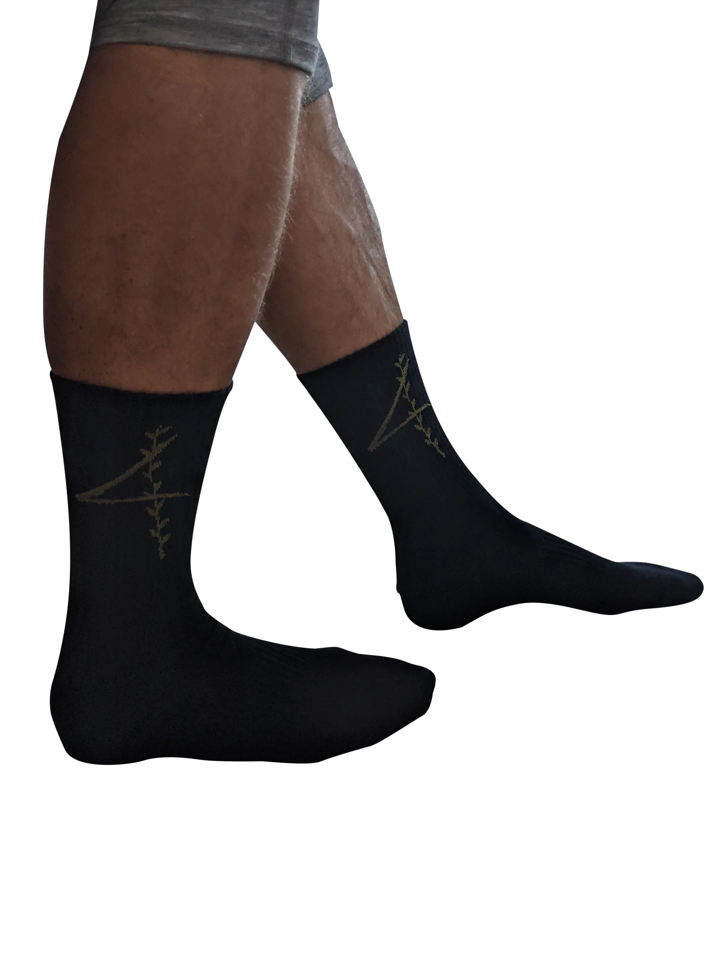 "4" rth Black Sport Socks