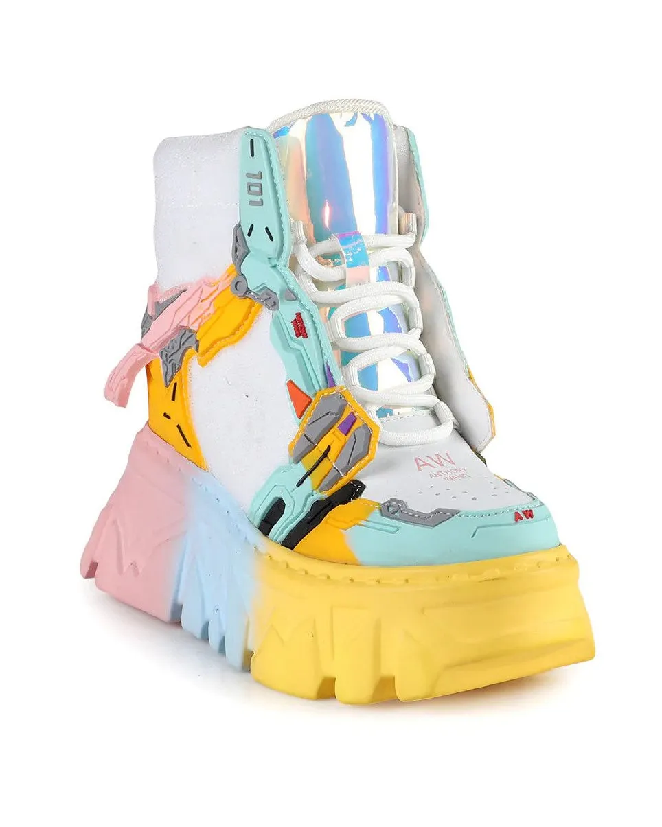 Robo Kid Platform Wedge Sneakers